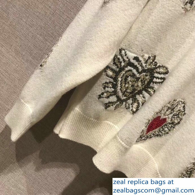 Dolce  &  Gabbana Heart Sweater White 2018